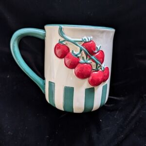Luna & Safe Ceramic Mug with Red Cherry Design